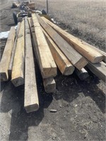 Quantity of misc rough spruce timbers