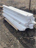 Quantity of 1"x6" painted spruce fence boards