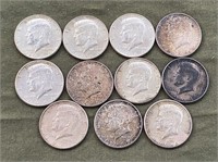 1964 90% Silver Kennedy Halves