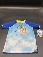 New Bluey Youth Size 5/6 Swim Shirt UPF 50+