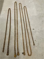 (3) chains: 1/4" x 35' with 2 hooks