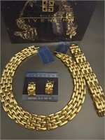 Vintage Givenchy Egyptian Revival Gold Tone Set