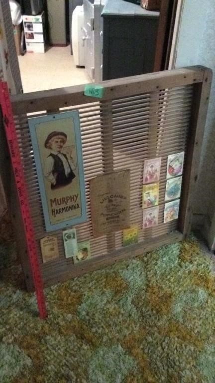 Display board of vintage items