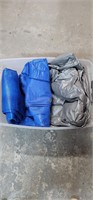 (3) Assorted Size Tarps (2) Blue and (1) Silver