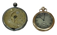 (2) Pocket watches - Hampden - 17 jewels -