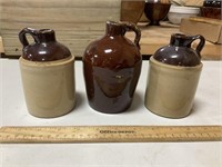 Three Small Stoneware Jugs