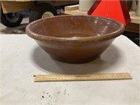 Huge 16 Inch Redware Bowl