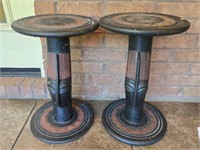 Pair of Wooden Plant Stands