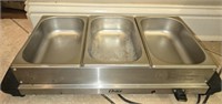 Stainless Steel 3 Bowl Warming Tray