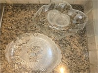 Beautiful Gorham Crystal Serving Platters