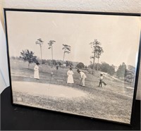 Antique Framed Historic Golf Photo 1905 Deland, FL