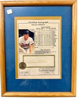 Harmon Killebrew faintly autographed plaque