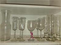 Shelf of Misc Glasses