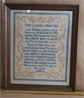 22"x18.5" Framed Lord's Prayer