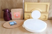 Serving Tray, Cork Boards and Pitcher