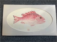 Signed Gyotaku fish art