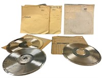 (6) Metal disks for vinyl record pressing as