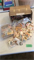 Box of used stamps