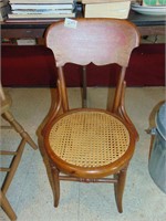 Antique Cane Seat Childs Size Chair