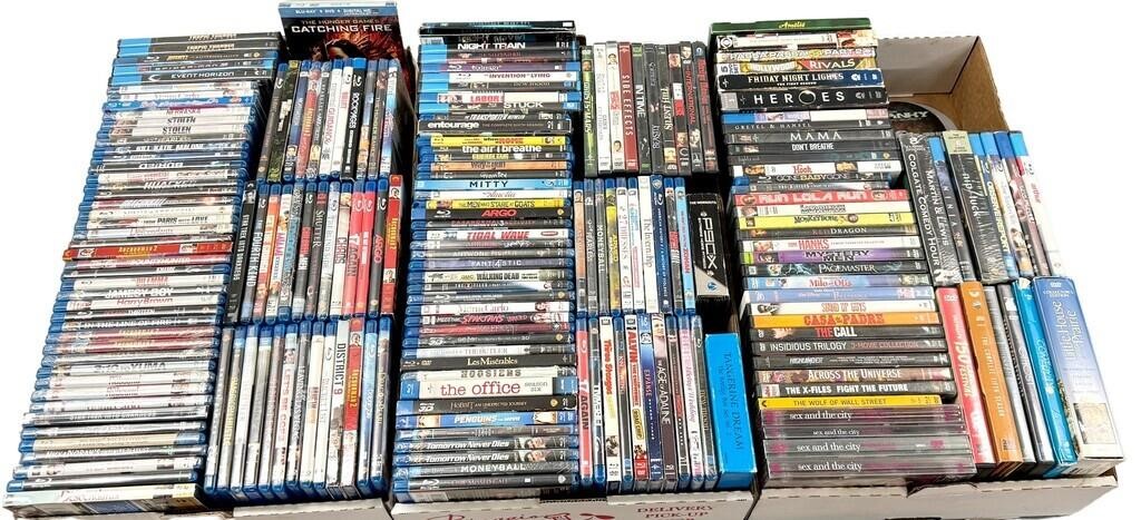 DVDs, some Blu-Ray, many still sealed, approx 200