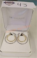 Silver plated earring set