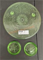 Uranium federal glass drink coasters and cake