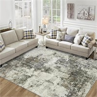 $80  5x7 Anti-Slip, Stain-Resist Rug - Gray