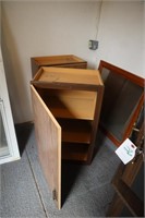 2 Old Cabinets and Mirror