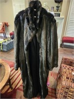Charley Calder Size Large Floor Length Fur Coat