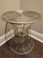 Soft Gold Wire Metal Side Table