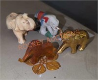 Lot of 4 decorative elephants