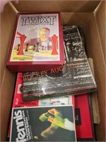 Box lot vintage games and crafts