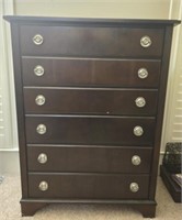 6 drawer Bassett wood chest of drawers