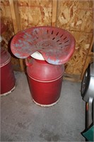 REd Milk Jug Tractor Seat Chair
