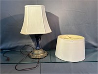 Lamp With Metal Base 23" Tall, Lamp Shade