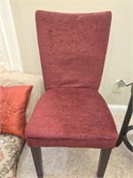 Red upholstered chair