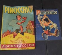 Lot of 2 Pinocchio books 1 Disney