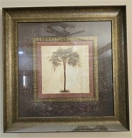 Framed Palm tree wall decor