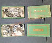 Lot of 2 boxes vintage singer sewing machine