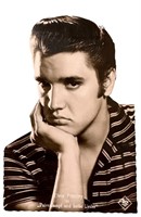 German postcard autograph by Elvis Presley,