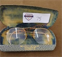 Vintage 12kt gold filled eye glasses with case