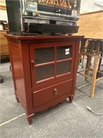 Small red painted cabinet