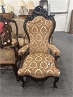 Carved Victorian chair