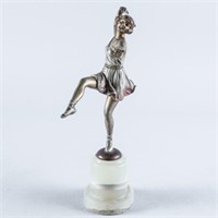 ART DECO PATINATED BRONZE, DANCER BY CARL KAUBA