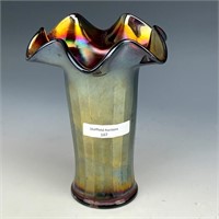 Dugan Amethyst Thin Panel Ruffled Vase