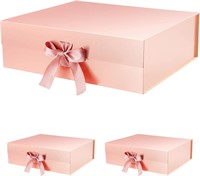ROSEGLD 3 Extra Large Gift Boxes with Ribbons