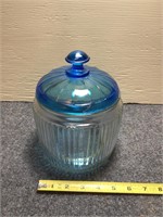 Vintage Glass Cracker Jar, Anchor Hocking