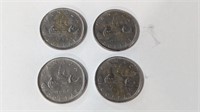 4 1968 Canada $1.00 Coins