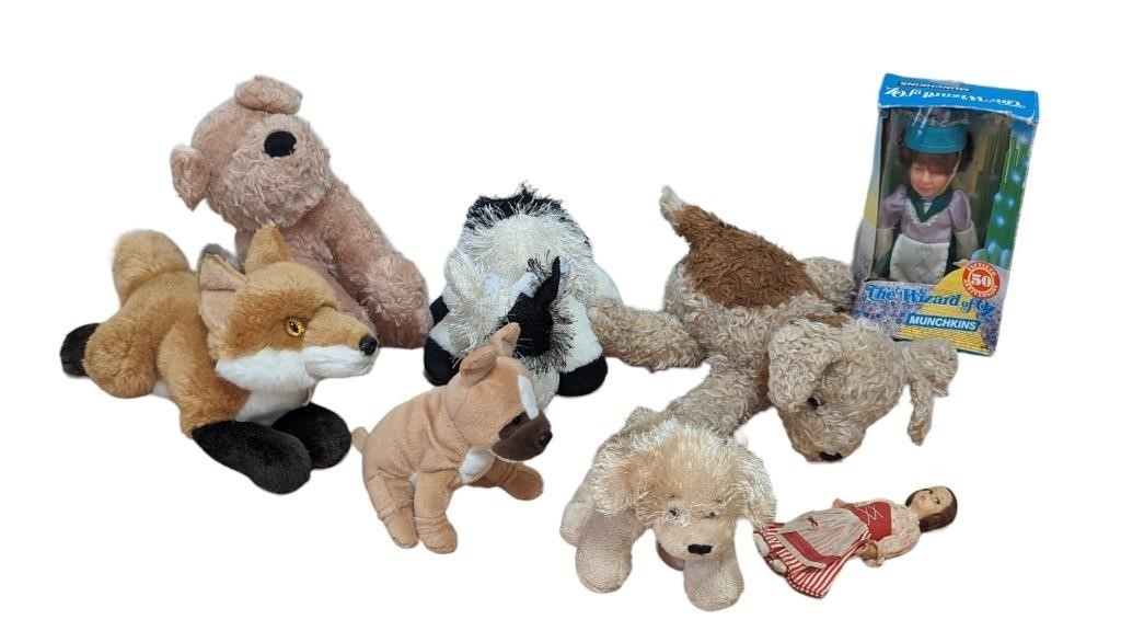 Lot of Stuffed Animals Old Toys