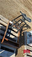Metal Stool & Wood Gun Rack